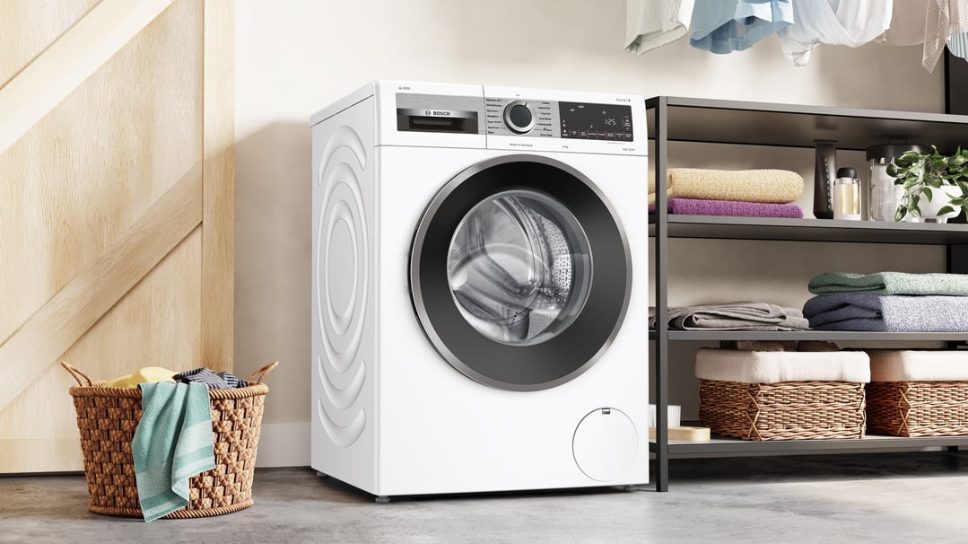 Bosch 9kg Series 8 Front Loader Washing Machine, White WGG244A1AU