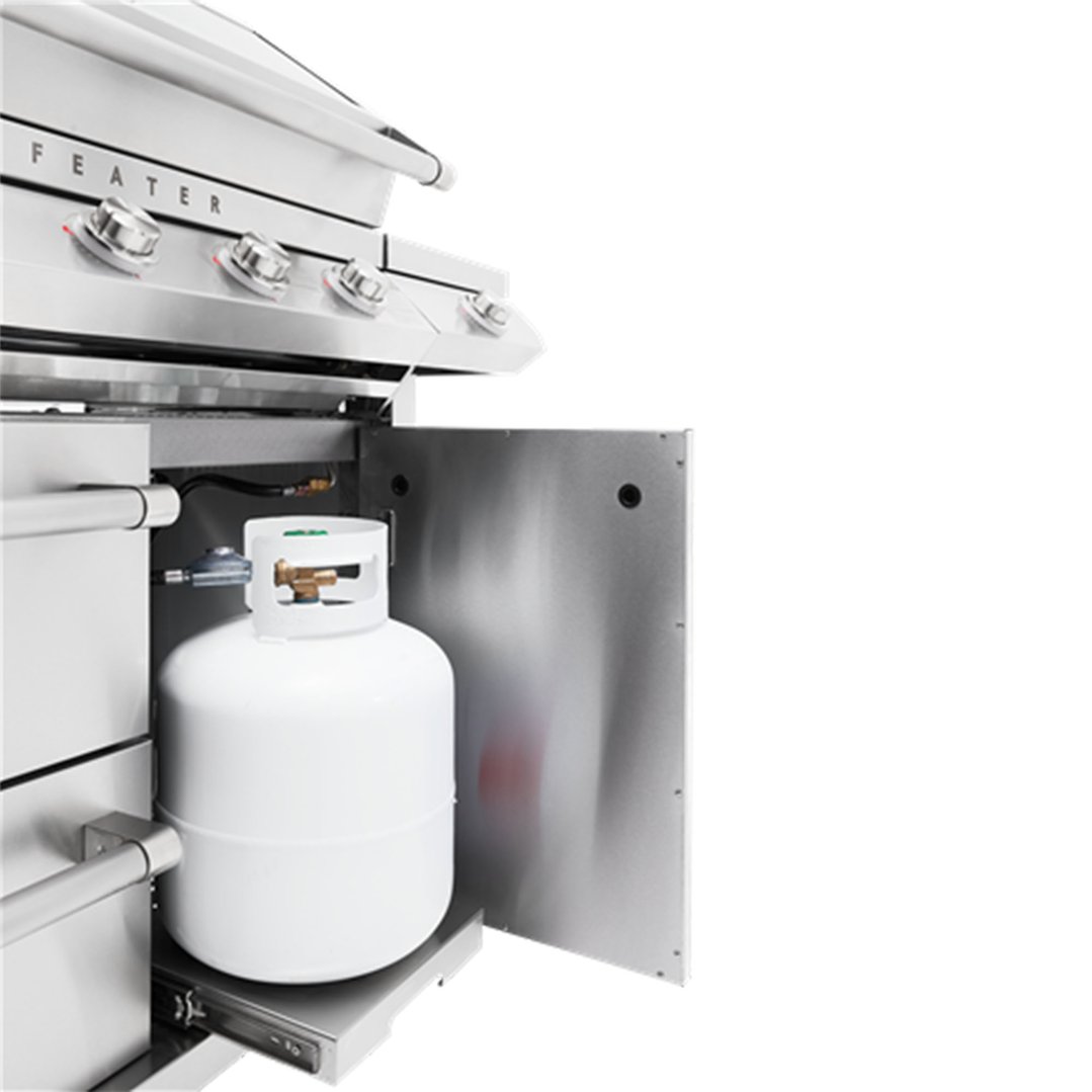 Beefeater 7000 Premium 5 Burner BBQ, Side Burner & Trolley, Stainless Steel BMF7655SA