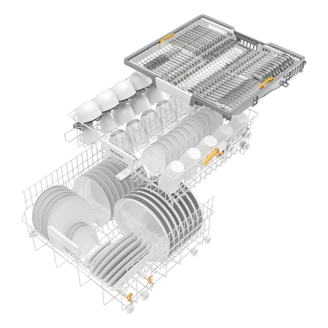 Miele 60cm Freestanding Dishwasher with QuickPowerWash and AutoOpen Drying CleanSteel G5210SCCLST