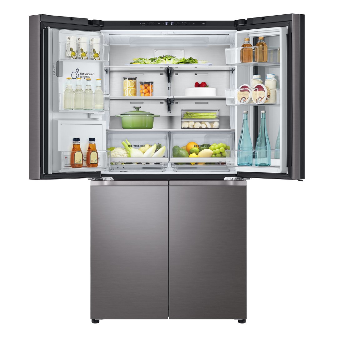 LG 642L French Door Fridge in Black Stainless Finish GF-V700BSLC