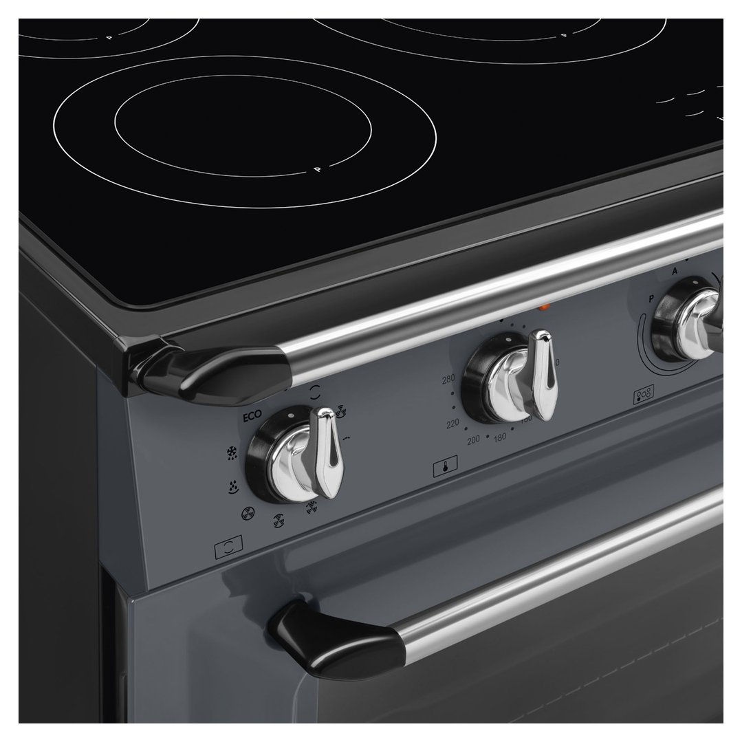 Smeg 90cm Victoria Aesthetic Cooker with Induction Hob Slate Grey TR90IPGR