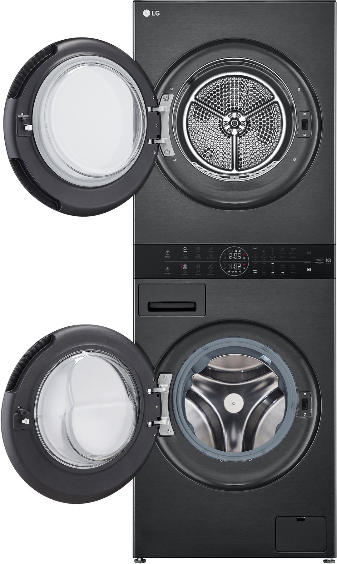LG 12/10kg WashTower™ Stacked Washer Dryer - Black WWT-1210BX