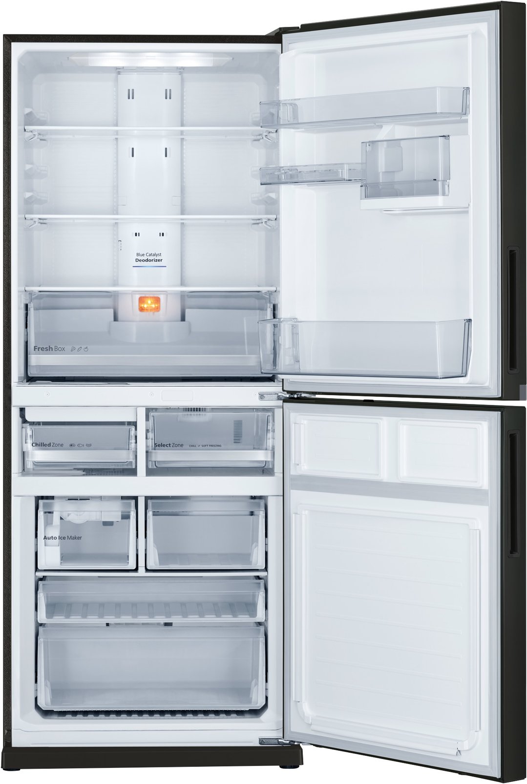Mitsubishi Electric 421L HS Steel Series Bottom Mount Fridge - Matte Black MR-HS421EX-MB-A