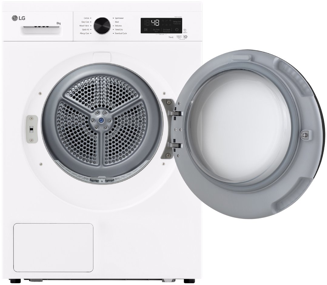 LG 8kg White Heat Pump Dryer DVH1-08WP