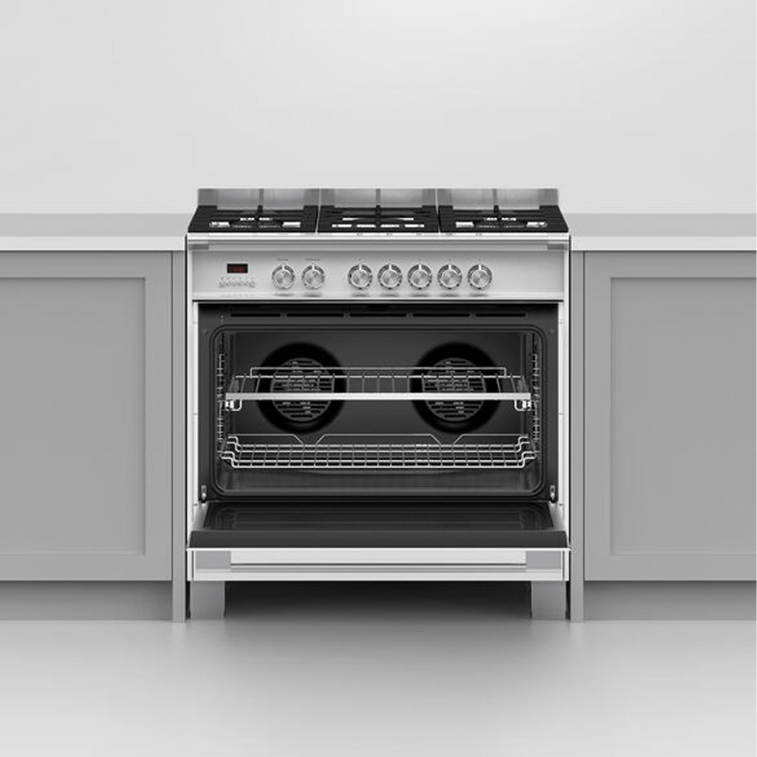 Fisher & Paykel 90cm Series 7 Classic 5 Burner Dual Fuel Cooker OR90SCG4W1