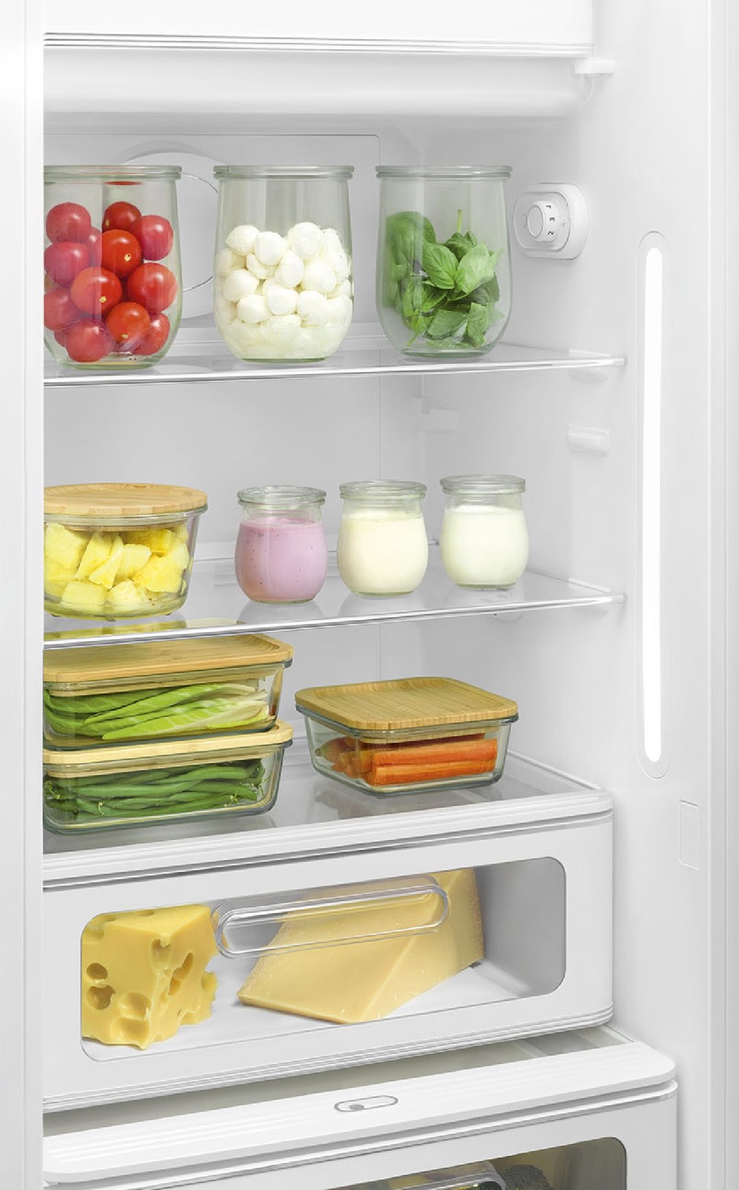Smeg FAB 28 50’S Style Retro Refrigerator, Right Hand - Perfectly Pale FAB28RDPP5