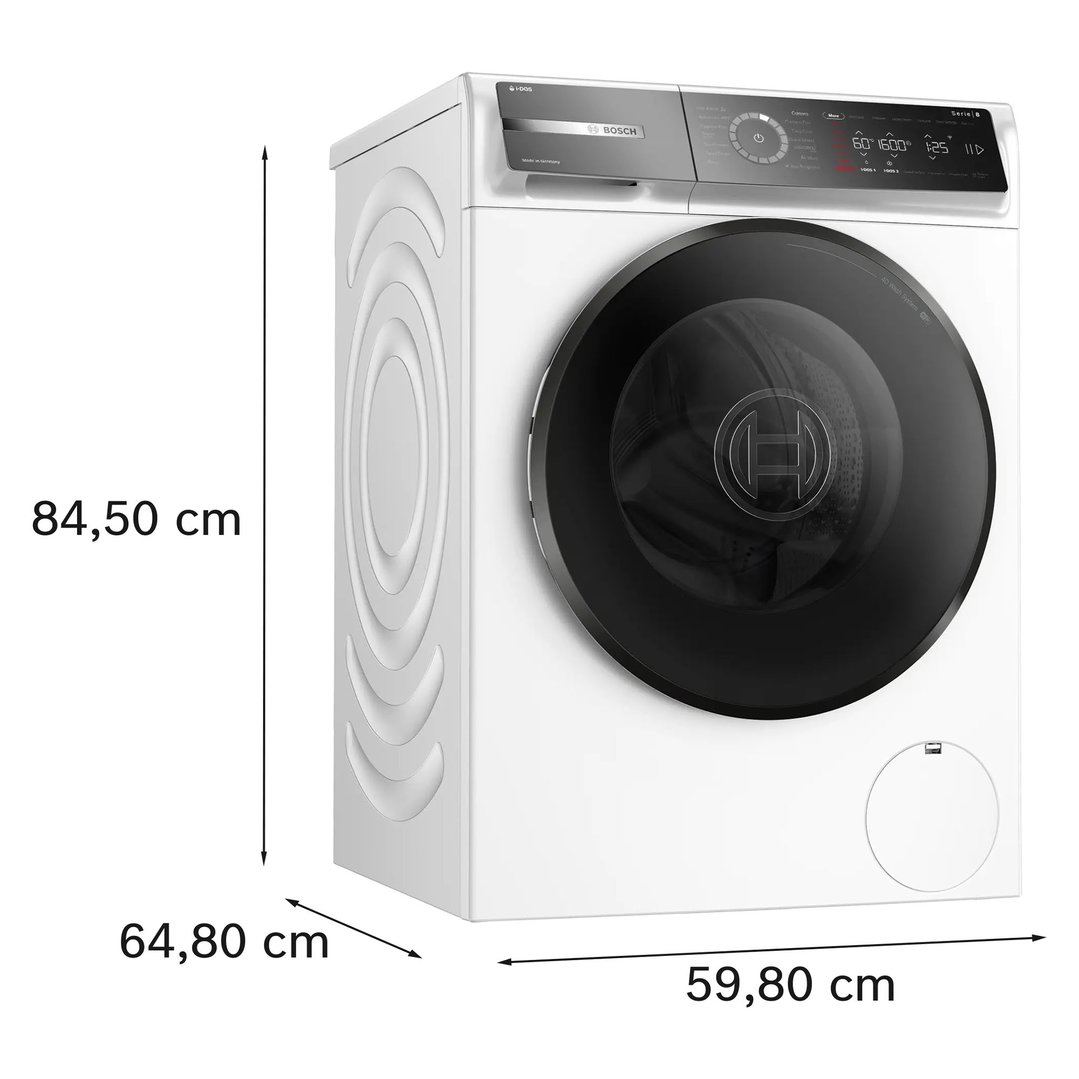 Bosch 10kg Series 8 Front Loader Washing Machine White WGB256A2AU