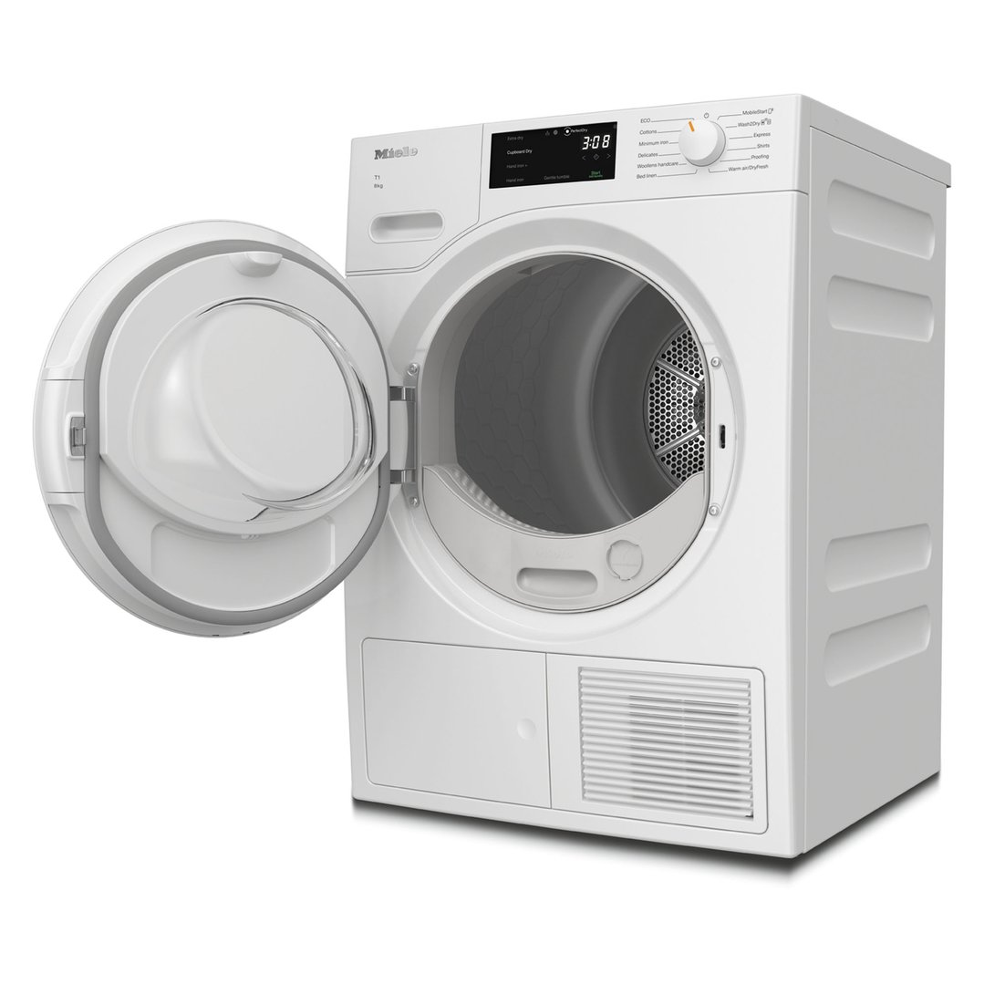 Miele 8kg Heat Pump Dryer with Wash2Dry Networking Function and Wi-Fi Connectivity TWC340WP