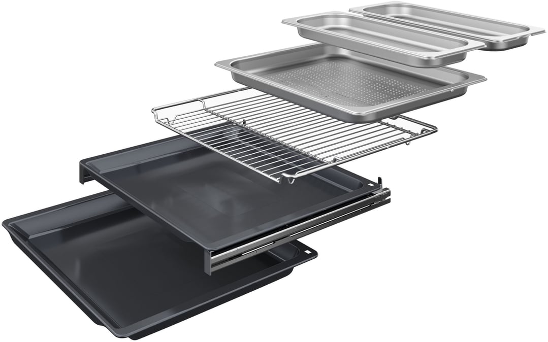 Bosch Series 8 Built-in compact oven with steam function 60 x 45 cm Black CSG958DB1