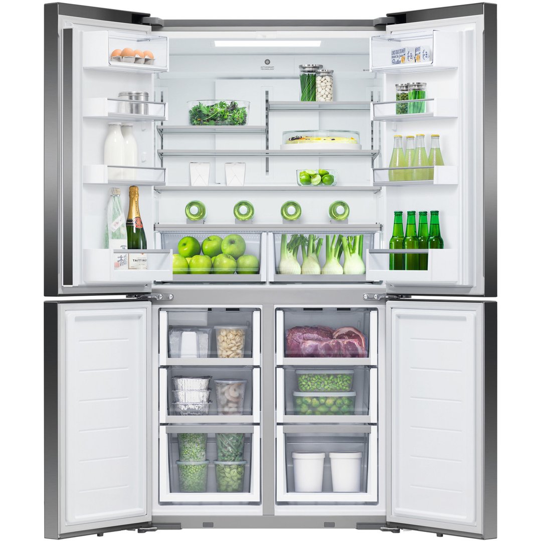 Fisher & Paykel 538L Series 7 Quad Door Refrigerator Freezer, Ice & Water RF605QDUVB2