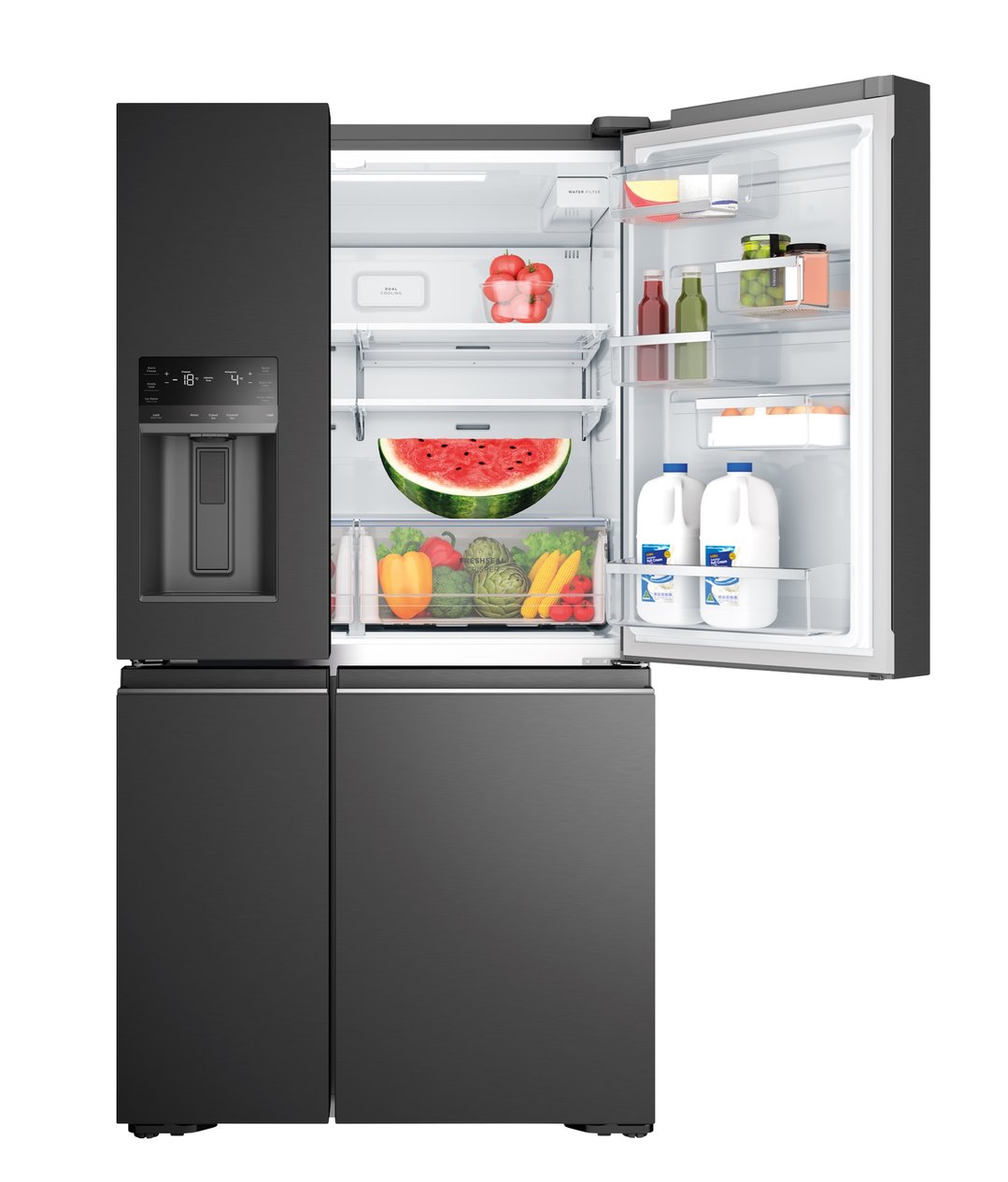 Westinghouse 609L Quad Door Fridge - Matte Black WQE6170BB