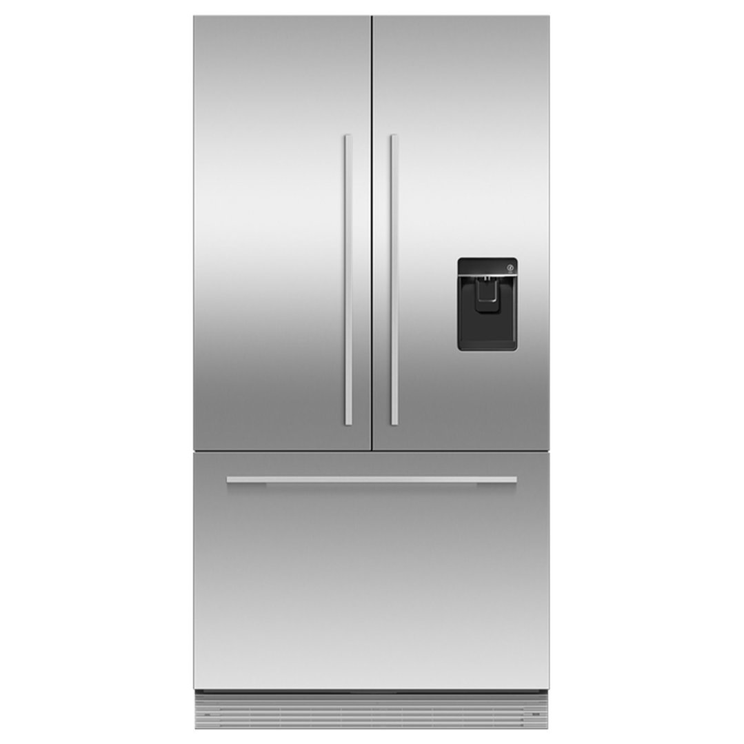 Fisher & Paykel 90cm Series 7 Integrated French Door Refrigerator Freezer, Ice & Water RS90AU1