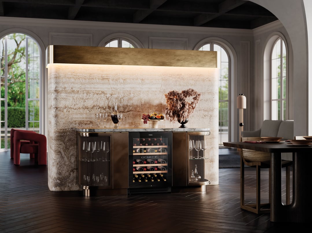 Vintec 40-Bottle Dual Zone Wine Cabinet VWD820SCB-X