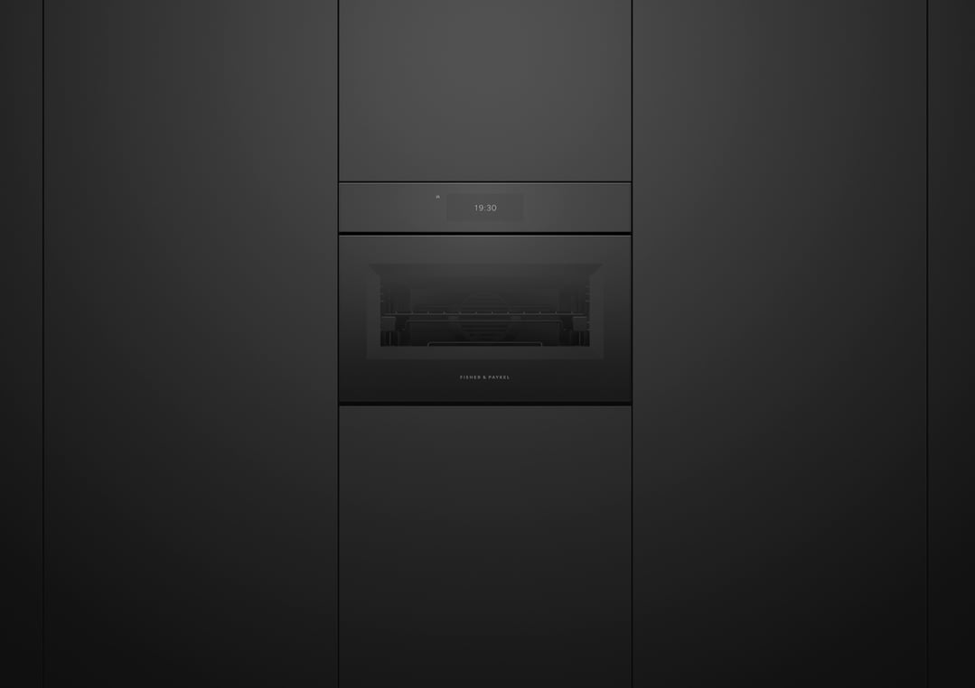 Fisher & Paykel 60cm Minimal Handleless Compact Combi-Steam Oven, Black OS60NAMHUNB5