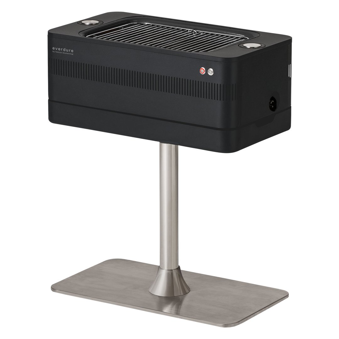 Everdure FUSION™ Electric Ignition Charcoal Barbeque with Pedestal (Black) HBCE1BSB