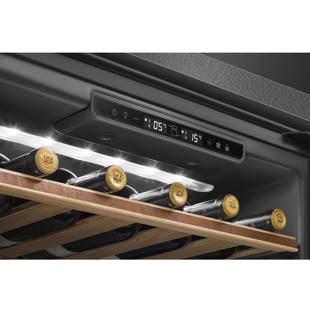 Smeg 38 Bottle Built-in Wine Cooler Dolce Stil Novo Aesthetic Left-Hinged CVI638LN3