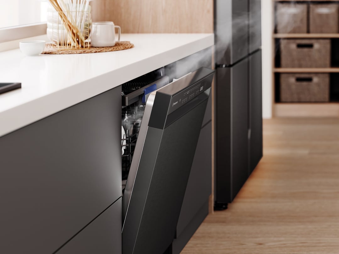 Westinghouse 60cm Dark Stainless Steel Underbench Dishwasher WSU6608KXC