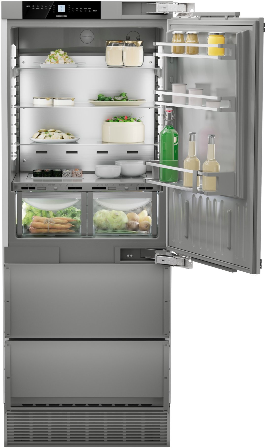 Liebherr 402L Bottom Mount Integrated Fridge Left Hinged ECBN7870LHH