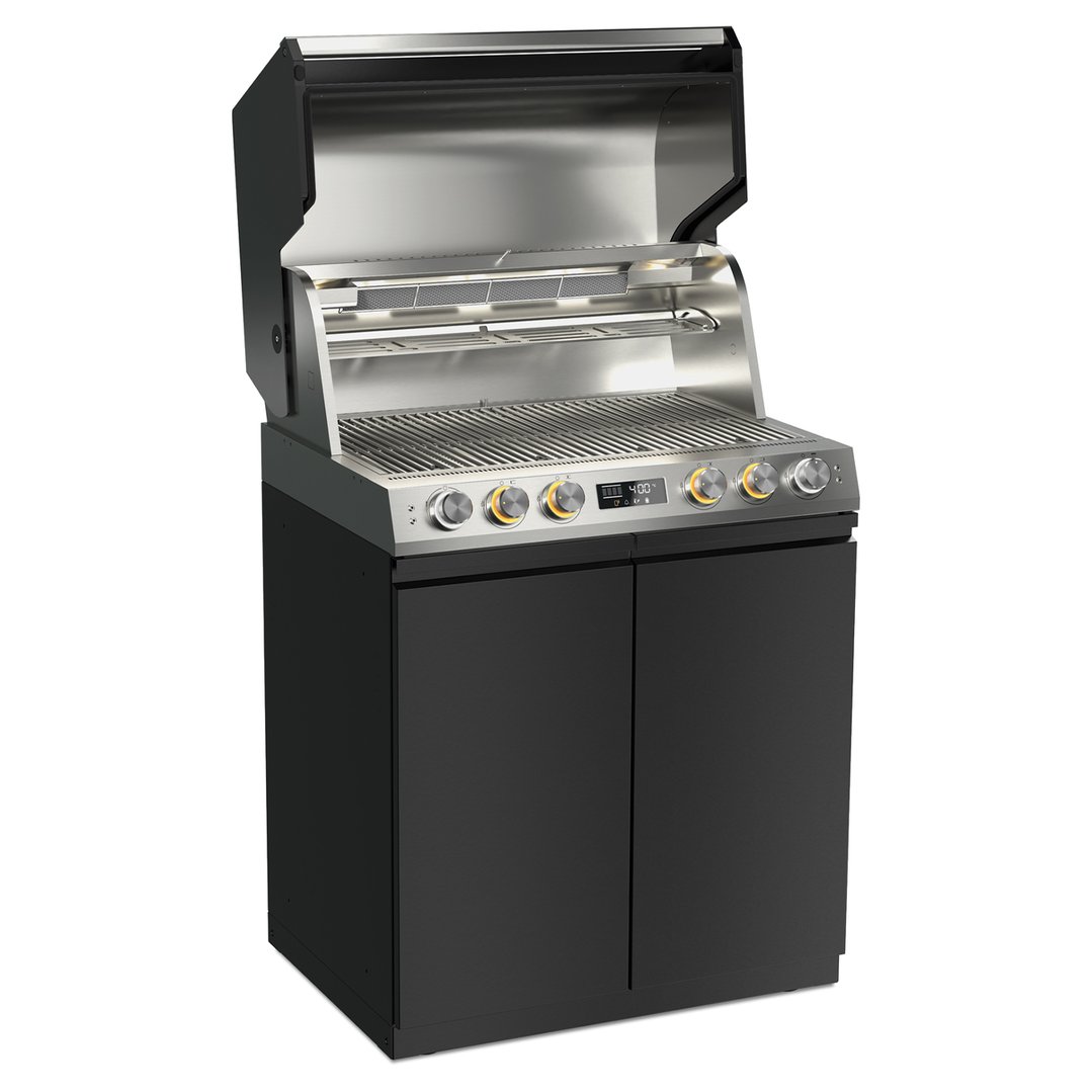 Miele Fire Pro L 4-Burner Outdoor BBQ with Shelves 13151290