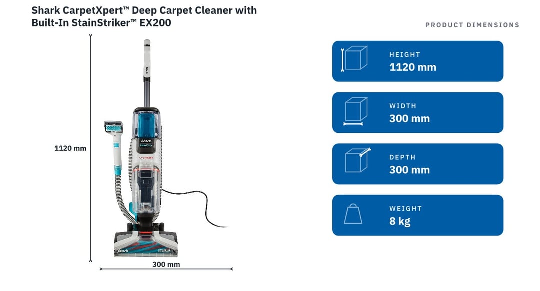 Shark CarpetXpert™ Deep Carpet Cleaner with Built-In StainStriker™ EX200