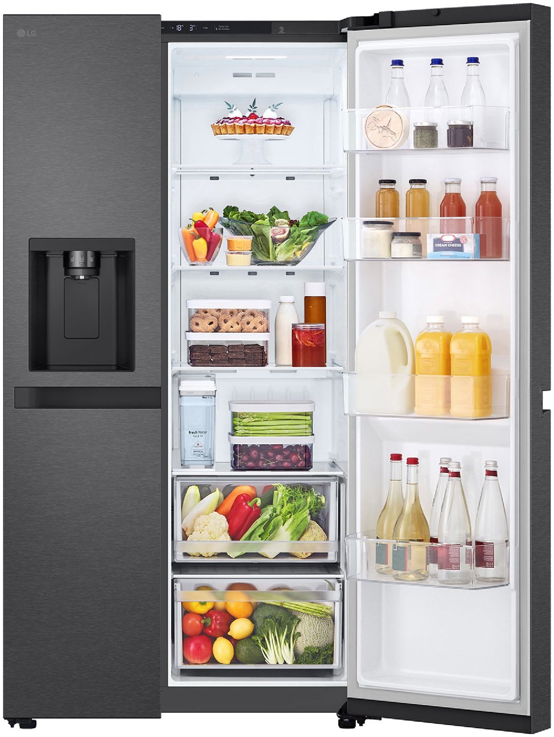 LG 625L Side by Side Non Plumbed Matte Black GS-N599MBL