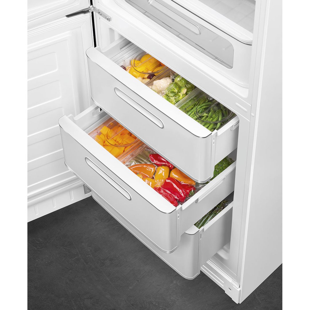 Smeg FAB 32 50’S Style Retro Refrigerator, Left Hand - White FAB32LWH5AU