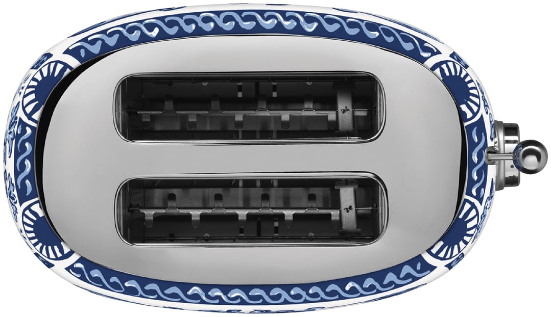 Smeg 50's Style Dolce & Gabbana 2 Slice Toaster - Blue Mediterraneo TSF01DGBAU