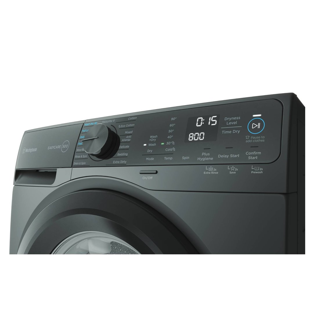 Westinghouse 9kg Front Load Washing Machine with 5kg Dryer Dark Onyx WWW9024M5SAS