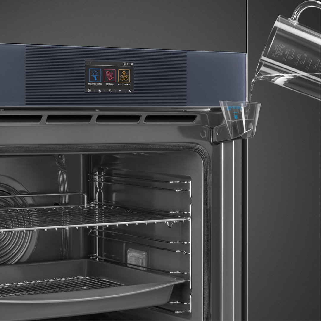 Smeg Linea 60cm Pyro Steam Oven - Neptune Grey SOPA6104S2PG