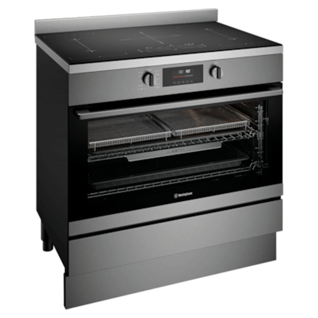 Westinghouse 90cm Electric Freestanding Oven with Air Fry, Dark Stainless Steel WFE9756DD