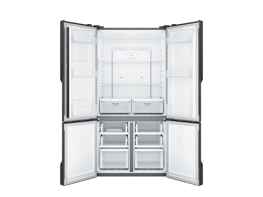 Westinghouse 564L Quad Door Fridge, Matte Charcoal Black WQE5700BD