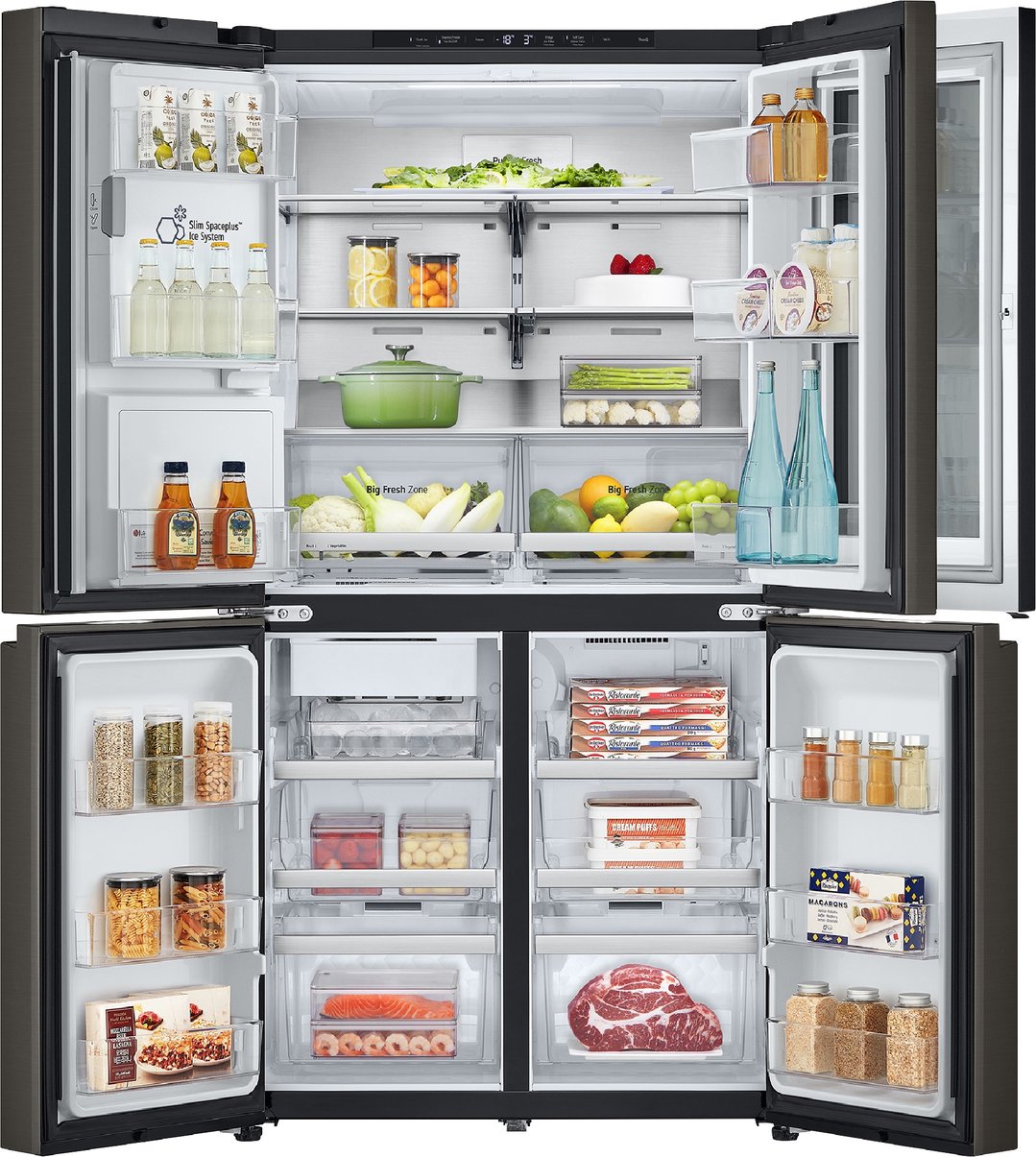 LG 642L French Door Fridge in Black Stainless Finish GF-V700BSLC
