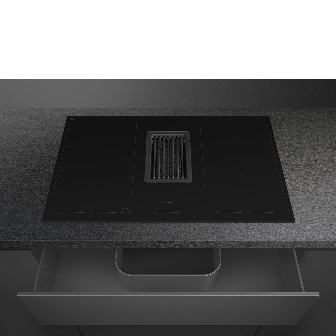 Smeg 80cm Linea Integrated Hood Induction Cooktop HOBD682D1 Signature