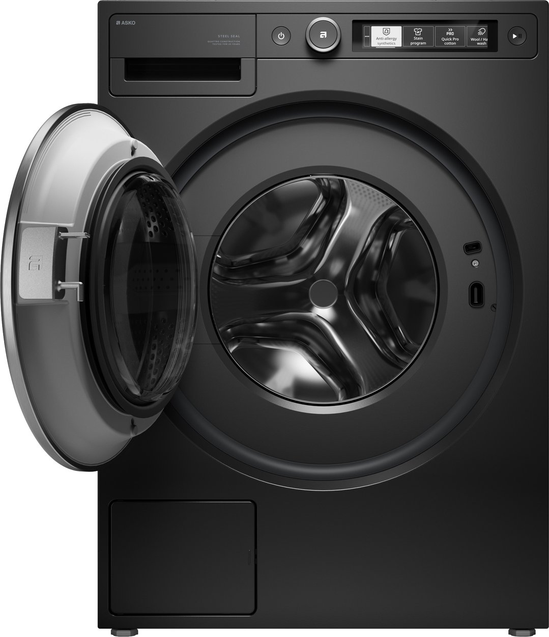 Asko 11kg Style Steel Seal™ Front Load Washing Machine - Graphite Black W5114RXLGAU