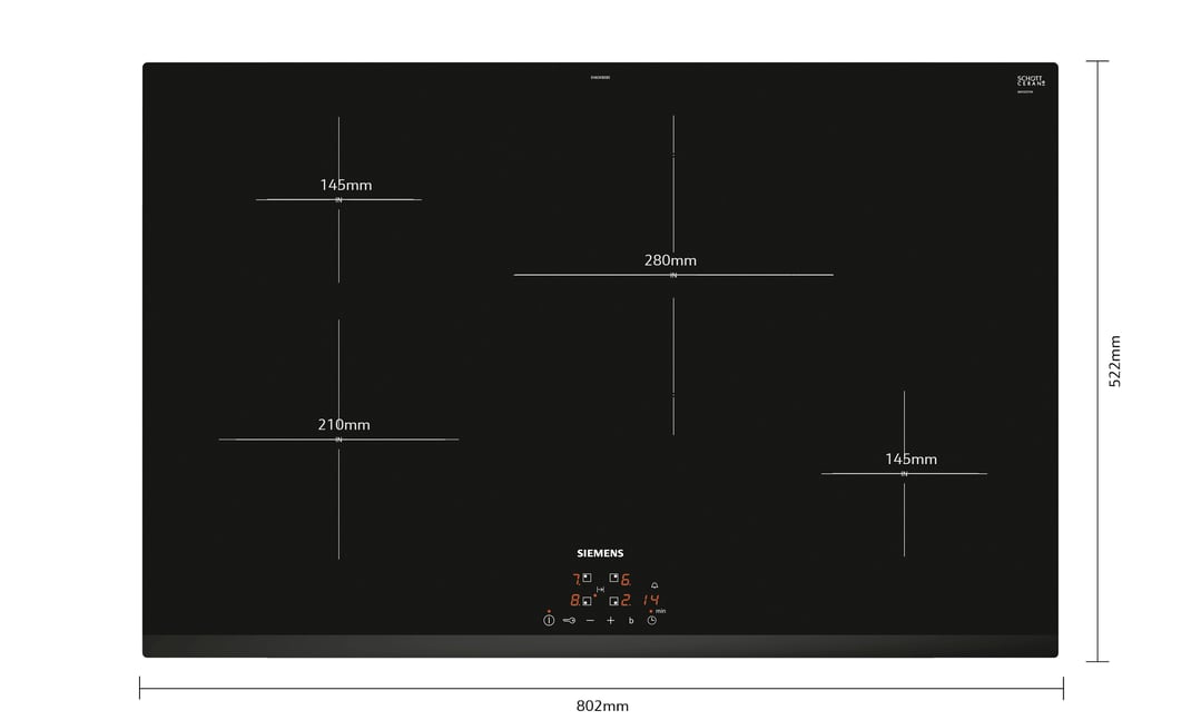 Siemens iQ300 80cm Induction Cooktop EH83KBEB5E