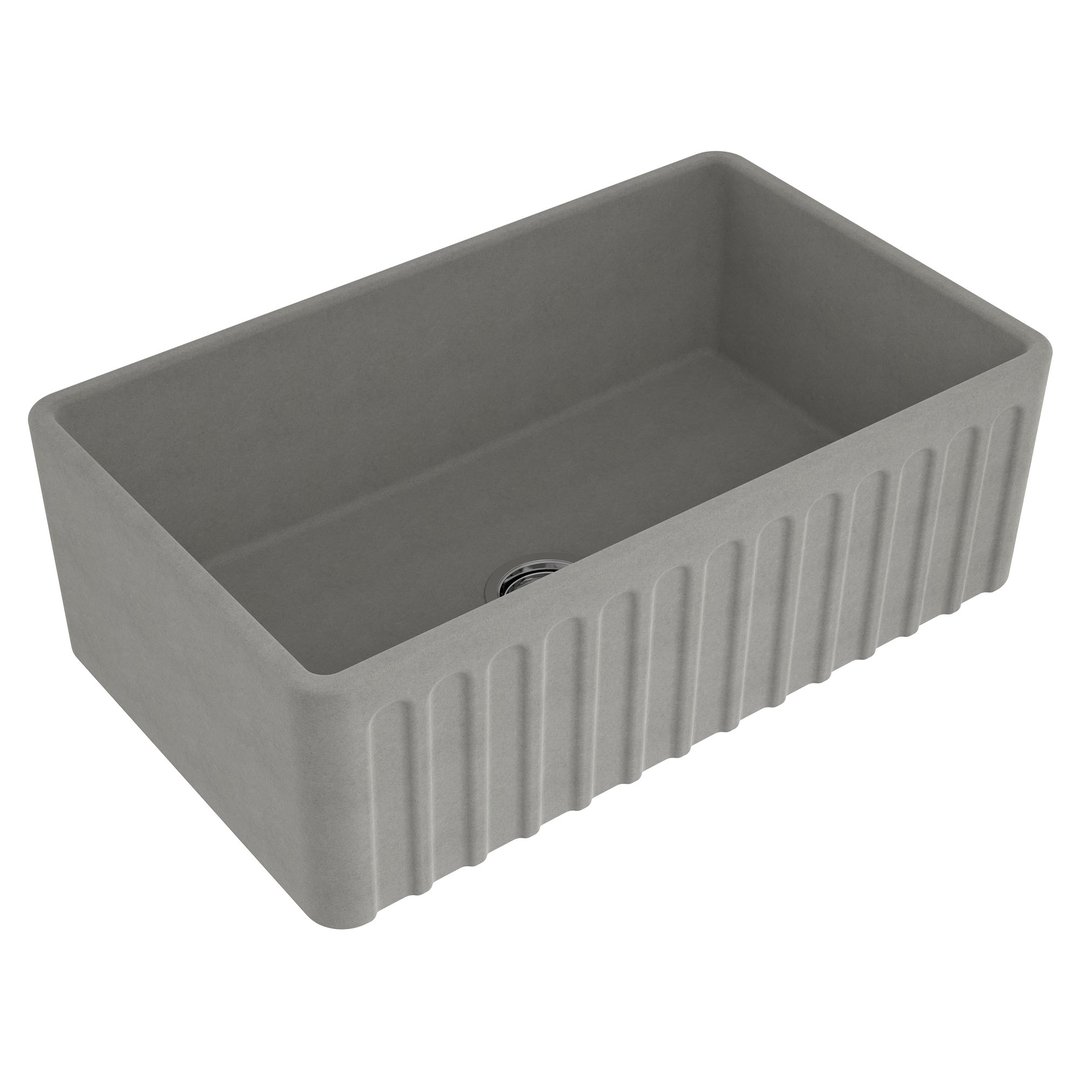 Turner Hastings Novi 75x46 Fireclay Butler Sink - Concrete Look NO754FS-CL