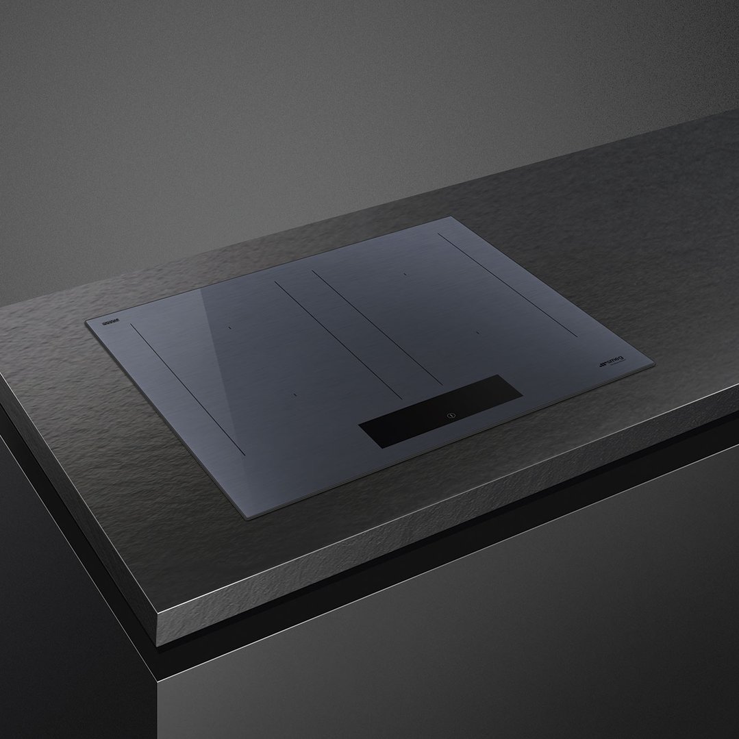 Smeg Linea 60cm Multizone Induction Cooktop with AutoVent 2.0 - Neptune Grey SIM1644DG