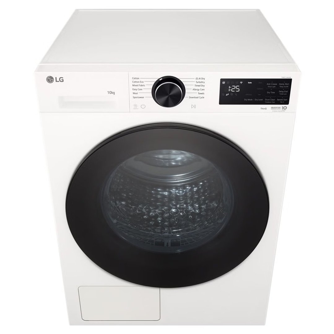 LG 10kg Series 3 AI Heat Pump Dryer - White DXH3-10W