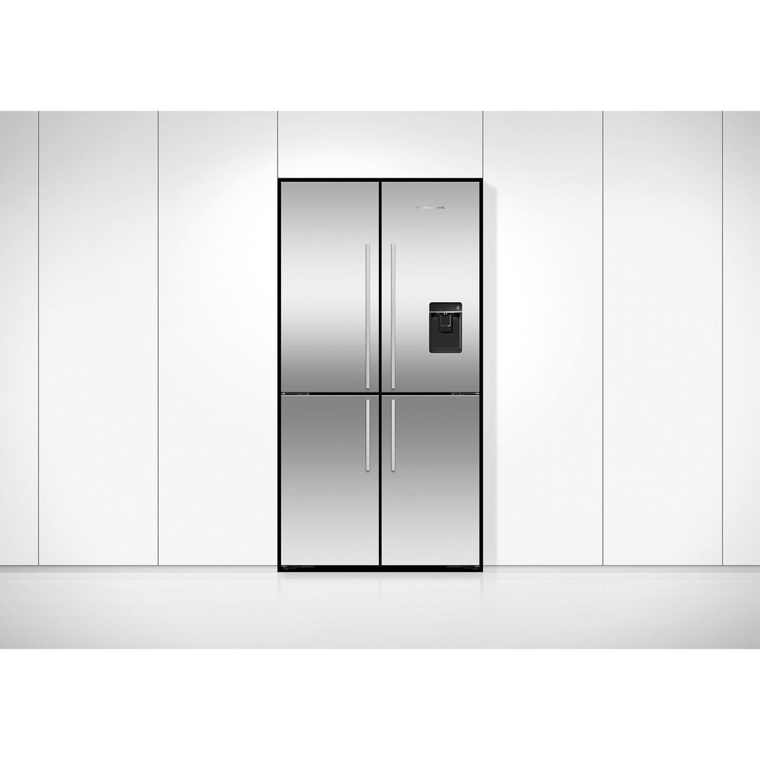 Fisher & Paykel 538L Series 7 Quad Door Refrigerator Freezer, Ice & Water RF605QDUVX2