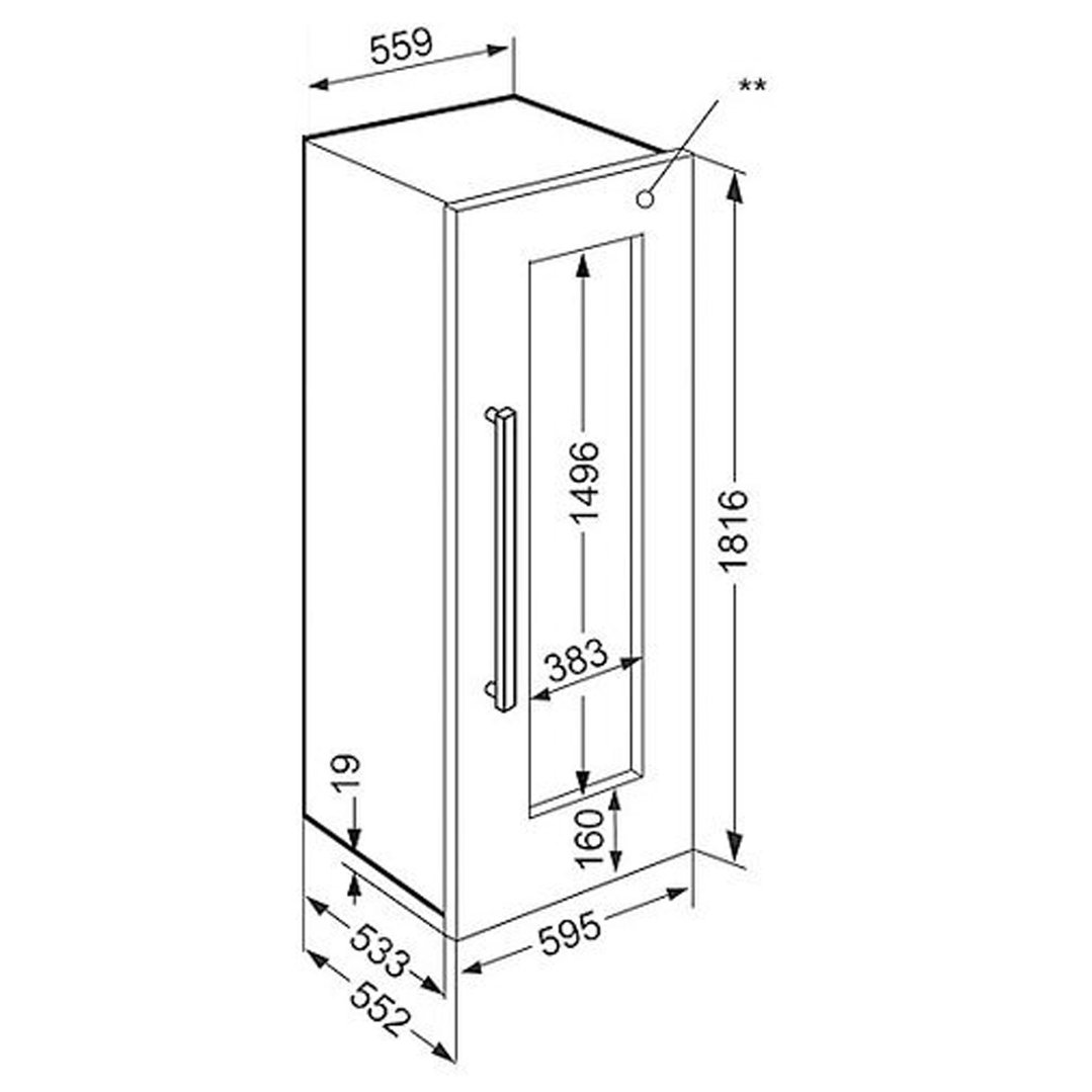 Liebherr S/S FRAME & HANDLE-EWTDF3553 39901573