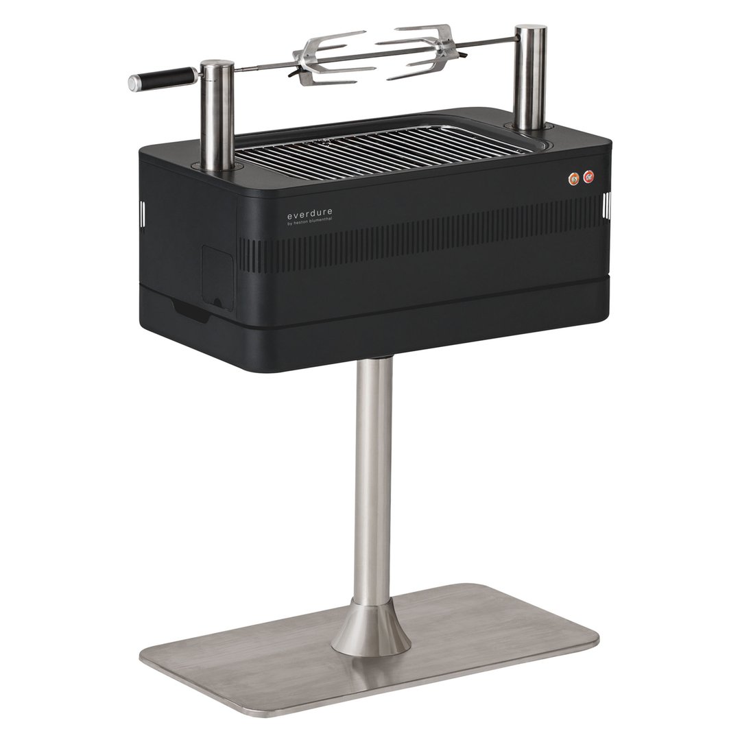 Everdure FUSION™ Electric Ignition Charcoal Barbeque with Pedestal (Black) HBCE1BSB