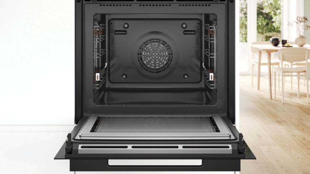 Bosch 60cm Accent Line Built-in Oven with Microwave & Steam - Black HNG978QB1A