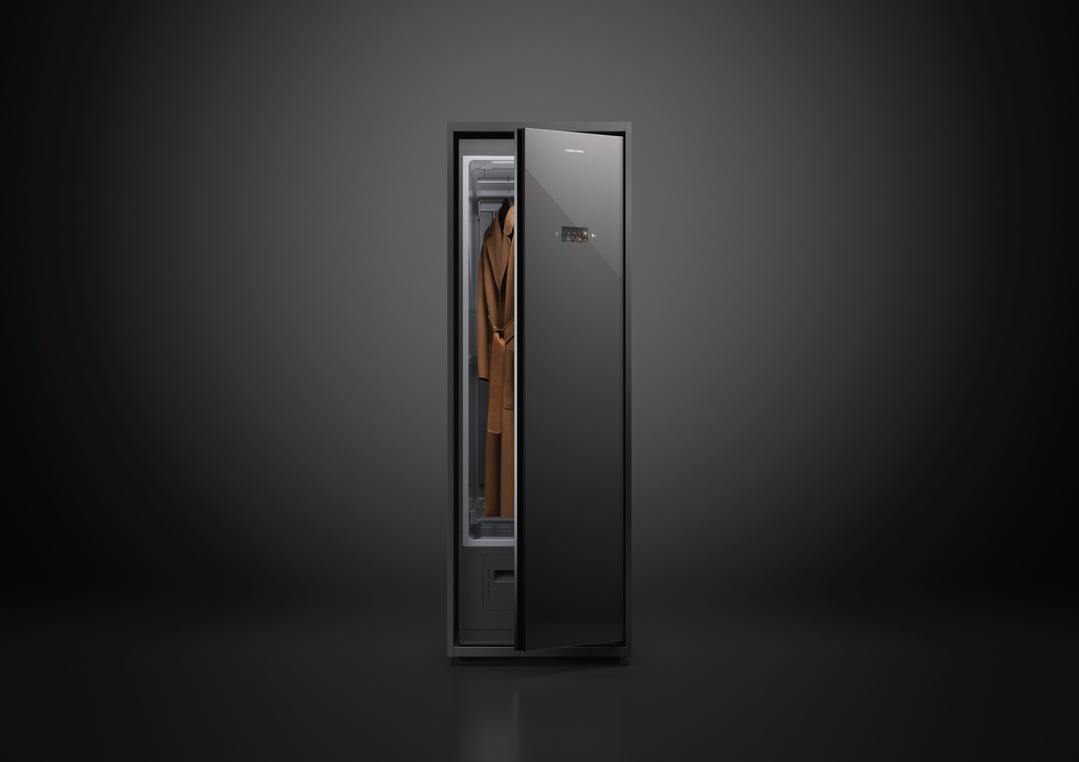 Fisher & Paykel 60cm Series 11, Minimal Fabric Care Cabinet, Flexi-Loading, Steam & Dry, Grey Glass FC1260FZB2