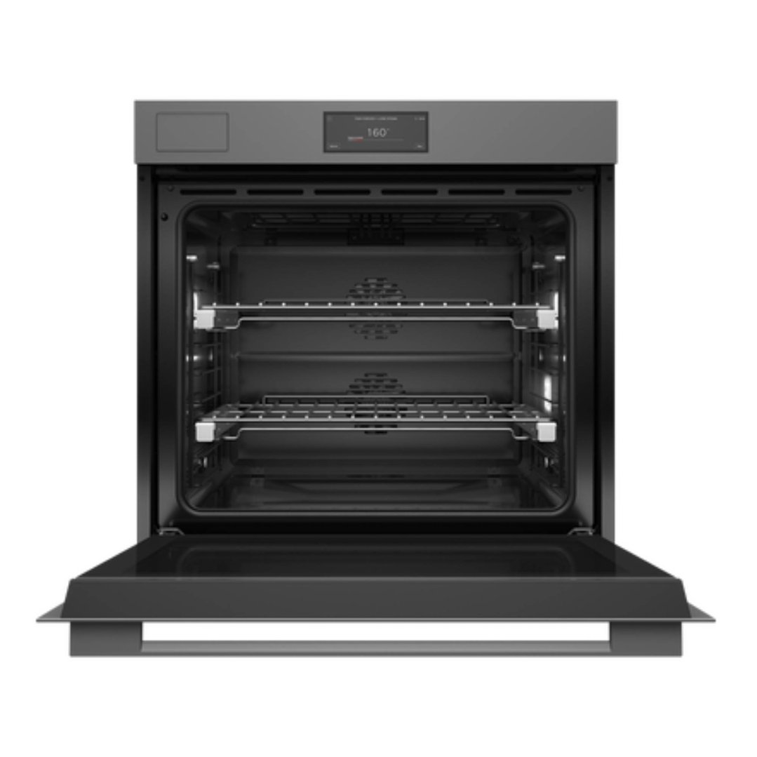 Fisher & Paykel 76cm Series 11, Minimal Pyrolytic Steam Assist Oven, Grey Glass OB76SMPSUG3