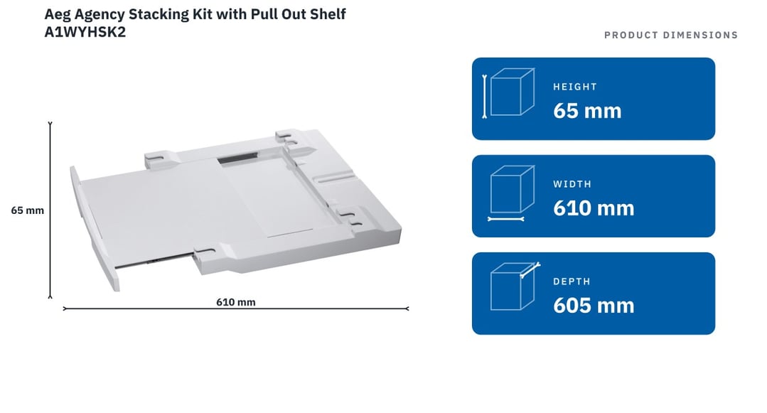 AEG Stacking Kit with Pull Out Shelf A1WYHSK2