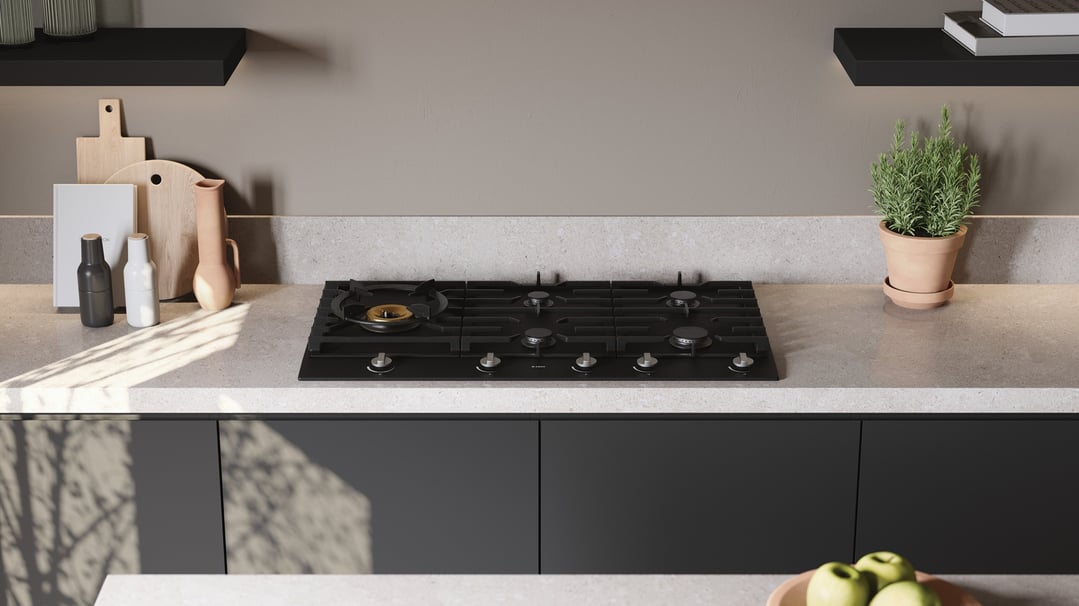 ASKO 90cm Gas Cooktop Graphite Black HG1986AD