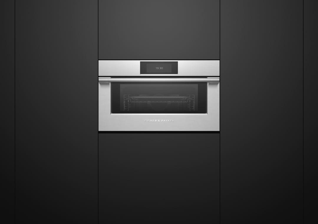 Fisher & Paykel 76cm Series 9, Professional Compact Combi-Microwave Oven, Stainless Steel OM76NPUX3
