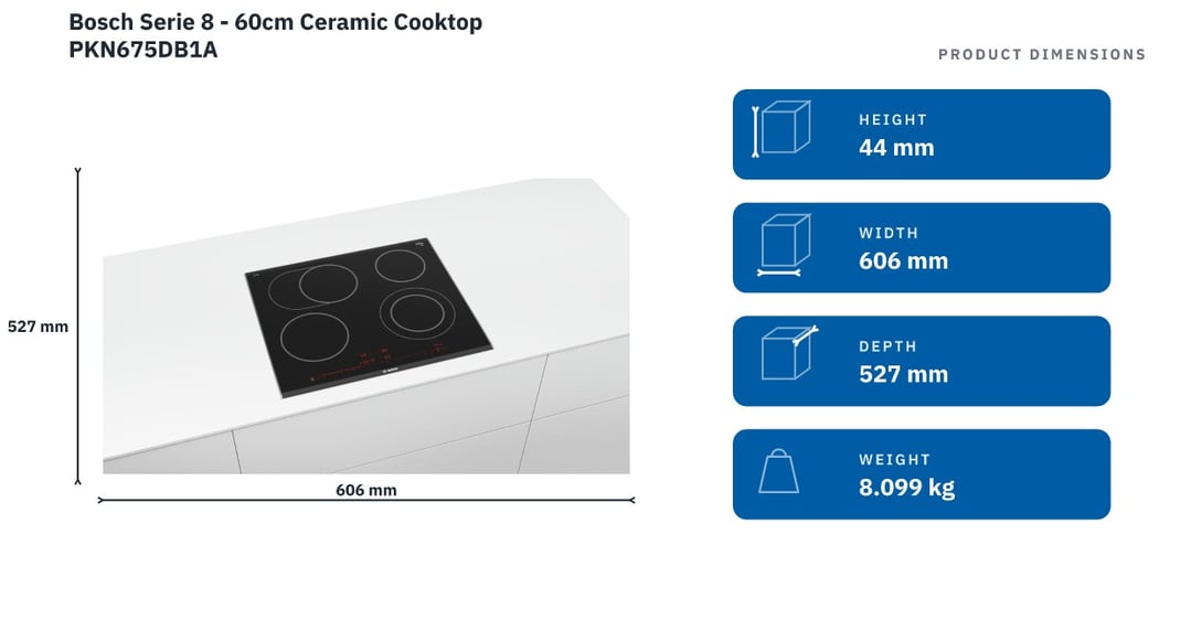 Bosch Serie 8 - 60cm Ceramic Cooktop PKN675DB1A