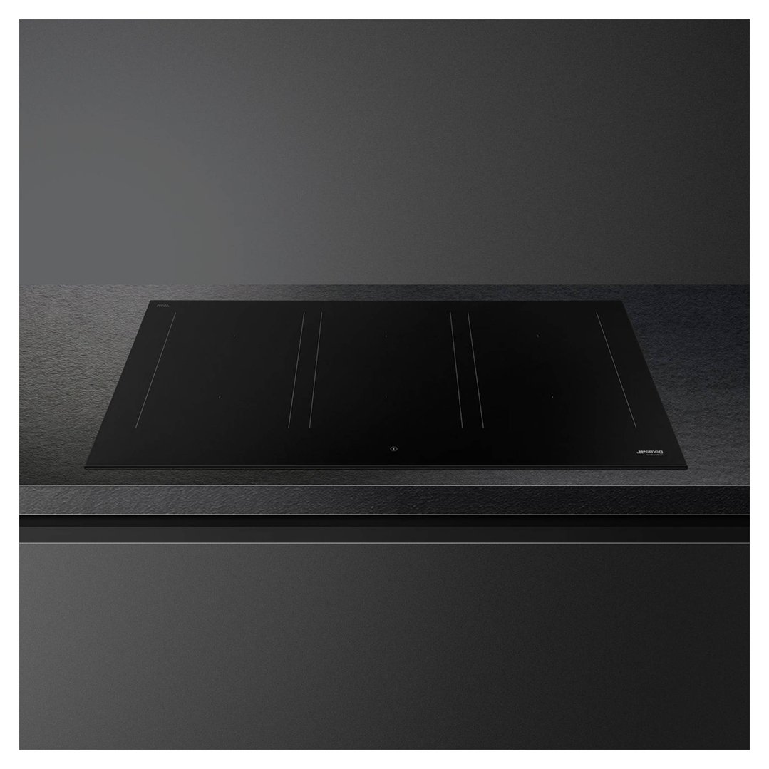 Smeg 90cm Classic Induction Cooktop with Autovent 2.0 - Matte Black SIM3964N