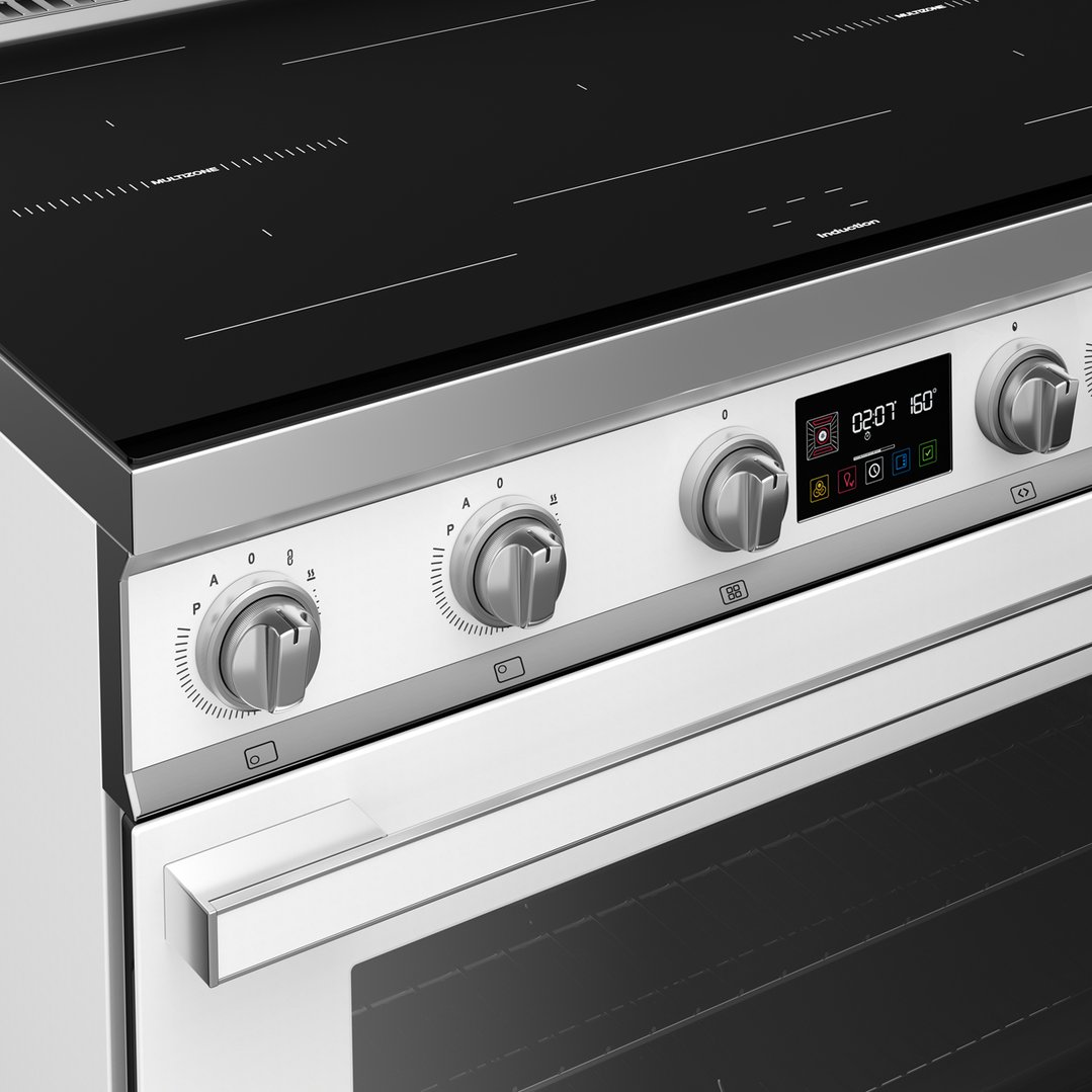 Smeg 90cm Portofino Induction Pyrolytic Freestanding Oven - White CPF90I1PWH2